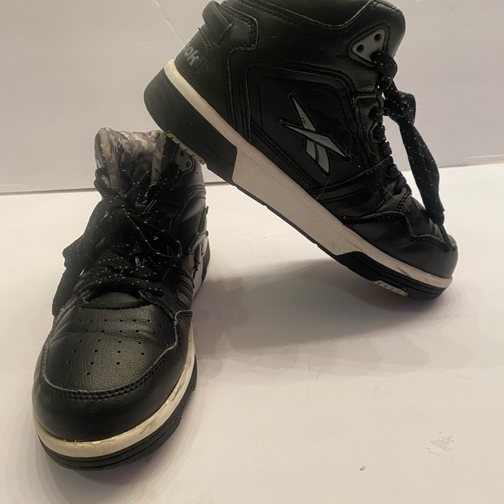 Reebok Black and White Kids Sneakers